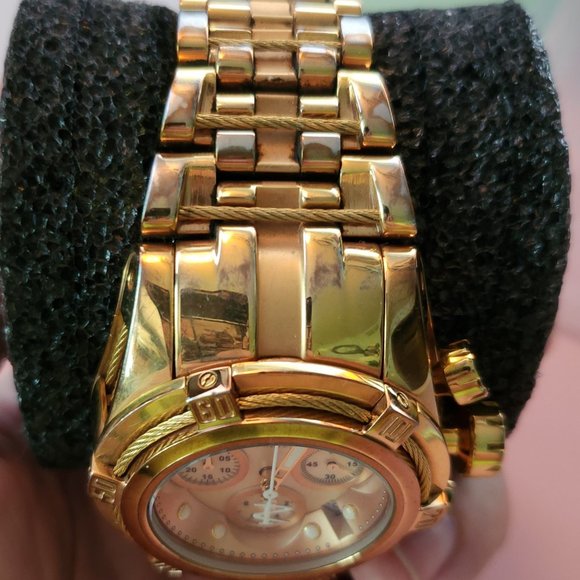 Invicta Reserve Women's Bolt Zeus Gold Tone Chrono Watch & Divers Case - Picture 3 of 11